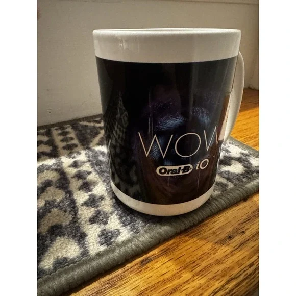 Oral B IO Wow White Coffee Cup Mug Promo Celestial 5 Inches Tall ad